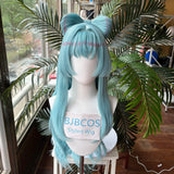 [Styled Wig]Yumemizuki Mizuki Cosplay Wig Game Genshin Impact Woman Long Light Blue Hair 78CM For Party Role Play Halloween Wigs