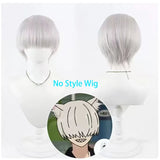 Nishi Shunran Cosplay Wig Chainsmoker Cat Kansai Neko Brother Boy Short Hair Ears And Tail Full Set Heat Resistant Synthetic‌
