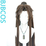 [Styled Wig]Brown Xie Lianchu Wanning Corn Beard Hairy Girl Patch COS Style Wig Set