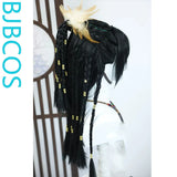 [Styled Wig]WHERE WINDS MEET Jiuliu Men (including bell) imitation hand hook COS hairy girl shaped wig cover