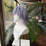 [Styled Wig]Takashi Mitsuya Cosplay Wig Game Anime Women Men Short Light Purple Synthetic Hair Role Play Halloween Party Wig