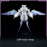Remielle Dan Cosplay Prop Zenless Zone Zero ZZZ Stylish White Wings Form Game Anime Outfit Halloween Stage Gradient Glitter