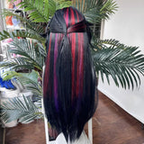 [Styled Wig]Honkai Star Rail Ashvei Black Gray Long Hair Heat Resistant Fiber Hair Ashen Detective Agency Halloween Women Men