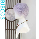 [Styled Wig]Daily male COS versatile short hair set, light purple Japanese and Korean teenage wig set