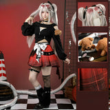 【In Stock】Sparxie Cosplay Costume Game Honkai: Star Rail HSR Full Set Red And Black Skirt Halloween Role Play Dress AniMuse