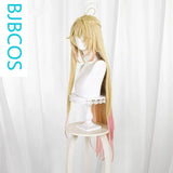 [Styled Wig]Star Detective Precure Senya Luluka Gold Pink Gradient Mid Split Leather Top COS Wig