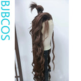 [Styled Wig]Ashes of the Kingdom‌ Zhuge Dan Brown Three Pointed Lace Front Wig Hair COS Wig Set