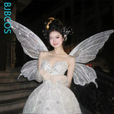 Butterfly Dragonfly Elf Cosplay Wings Anime Game Colorful Foldable Angel Lolita Wings Cosplay Halloween Carnival Party Prop