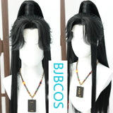 [Styled Wig]Lace Front Wig Mo Ran COS ancient style Hanfu male youth Lang versatile half tied ponytail wig