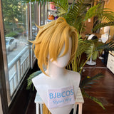 [Styled Wig]‌Hugo Vlad Cosplay Wig Game Zenless Zone Zero ZZZ Golden Ponytail Long 88CM Heat Resistant Synthetic Hair Halloween