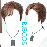 [Styled Wig]Front lace teenage style COS daily texture short hair red brown styling wig