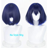 [Styled Wig]Seele Vollerei Cosplay Wig Game Honkai Impact 3 Women Men Short Mixed Blue 33CM Hair For Anime Halloween Party Wig
