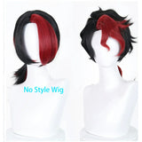 [Styled Wig]Frederick Kreiburg Cosplay Wig Game I dentity V Men Women Black And Red Long 56CM Hair For Halloween Party Wig
