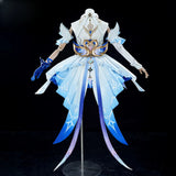 Odette Cosplay Costume Game Genshin Impact Women White And Blue Lolita Dress Full Set Christmas Party Carnival Role Play S-XL‌