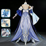 Anastasya Feodorovna Snezhnaya Cosplay Costume Game Genshin Impact Women White And Blue Full Set Anime Costume Size XS-3XL