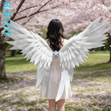 Electric Wings Cosplay Custom Anime Women Foldable White Versatile Pearl Cotton Angel Wings Cosplay Halloween Carnival Prop