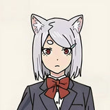 [Styled Wig]Imoko Sato Cosplay Wig Anime Chainsmoker Cat Women Short Light Purple Hair Ears Halloween Party Carnival Role Play