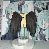 Versatile Black Wings Cosplay Costume Women Pearl Cotton Wings Prop Cosplay Halloween Christmas Decoration Party Angel Wings
