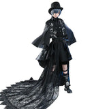 Ciel Phantomhive 15th Anniversary Black Suit Cosplay Costume Black Butler Sebastian Cosplay Full Anime Costume for Men And Woman