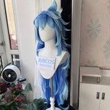 [Styled Wig]Anime Game Twisted Wonderland Idia shroud Cosplay Wig 110cm Long Gradient Blue Hair Men Women Halloween Party Rolepl