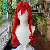 【Styled】Honkai Star Rail Himeko Cosplay Wig  70cm Long Wavy Games Cosplay Wigs Fiber Heat Resistant Synthetic Hair + Wig Cap