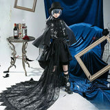 Ciel Phantomhive 15th Anniversary Black Suit Cosplay Costume Black Butler Sebastian Cosplay Full Anime Costume for Men And Woman
