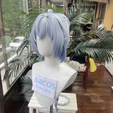 [Styled Wig]Zenless Zone Zero Lucia Elowen Cosplay Wig Long Blue Braids Hair Bun Synthetic Wigs For Women Girls Wig Cap