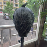 [Styled Wig]‌Sasaki‌ Cosplay Wig Smoking Behind The Supermarket With Cosplay Black Short Hair Halloween Party Play Role