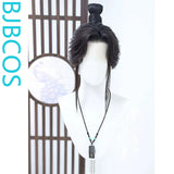 [Styled Wig]Ancient costume hair tie Hanfu COS Taoist Lace Front Wig three pointed lace hair cover