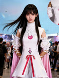 Columbina Cosplay Costume Genshin Impact Columbina Fes 【XS-3XL】White Cosplay  Women Costume Dress Plus Size Suit