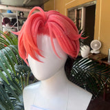 [Styled Wig]‌MELLOW DEAR US Cosplay Wig Pink Brown Mixed Wig Heat Resistant Synthetic Hair Halloween Cos Anime Wig For Men