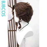 [Styled Wig]Bloody Queen Mary‌ Cosplay Lace Front Wig Game I Dentity V Women Man Short Brown Curly Hair Halloween Party Wig