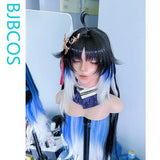 [Styled Wig]‌‌Yangyang Xuanling‌ Cosplay Wig Game Wuthering Waves Long 95CM Black Mixed White Blue Hair Anime Game Role Play Wig