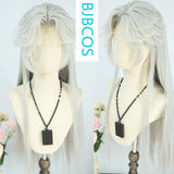 [Styled Wig]Universal Cosplay Lace Front Wig Long White Hair Antique sStyle Versatile NPC Shaped COS Wig Set Halloween Party