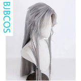[Styled Wig]Love and Deep Space Qin Che Silver Wing Demon Silver Grey COS Wig Hairy Girl Style Headset Customizable