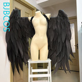Demon Black Wings Cosplay Costume Women Man Foldable Black Devil Big Angel Wings Cosplay Halloween Carnival Party Prop