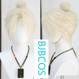 [Styled Wig]WHERE WINDS MEET Dongque Gongzi White Gold Lace Front Wig COS Hairy Girl Style Wig Set