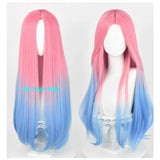 [Styled Wig]‌Mizi Cosplay Wig Anime Alien Stage Pink Gradient Blue Purple Long 76-80CM Synthetic Hair Halloween Heat Resistant