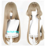 [Styled Wig]Marionette Sandrone Cosplay Wig Game Genshin Impact Linen Brown Long Straight 85cm Wig For Halloween Carnival Party