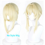 [Styled Wig]Lumine Traveler Cosplay Wigs Game Genshin Impact For Women Golden 40CM Hair Heat Resistant Synthetic Halloween Wigs