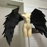 Versatile Black Wings Cosplay Costume Women Pearl Cotton Wings Cosplay For Halloween Carnival Fancy Party Mature Girl’s Wings