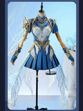 Haotian Hammer Game Cosplay Costume Soul Land Battle Outfit, Full Set Blue Dress Women's Anime & Game Clothing【XS-2XL】