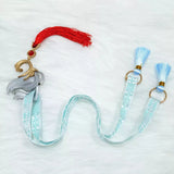 Yangyang Xuanling Cosplay Prop Game Wuthering Waves Blue Green Tassel Ribbon Headpiece Halloween Party Accessories Props