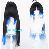 [Styled Wig]‌‌Yangyang Xuanling‌ Cosplay Wig Game Wuthering Waves Long 95CM Black Mixed White Blue Hair Anime Game Role Play Wig