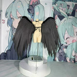 Versatile Black Wings Cosplay Costume Women Pearl Cotton Wings Prop Cosplay Halloween Christmas Decoration Party Angel Wings
