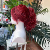 [Styled Wig]Cosplay High Ponytail Curls, Versatile Ponytail Halloween Carnival Party Play Role