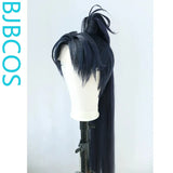 [Styled Wig]Ashes of the Kingdom‌ Blue black Lace Front Wig COS Xiahou Dun wig set with ancient style