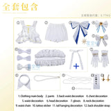 Phoebe Cosplay Costume Game Wuthering Waves Birthday Party White Dress Idol Outfit Halloween Carnival Party Uniform Suit S-2XL