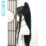 [Styled Wig]Mo Ran Cosplay Lace Front Wig Anime Erha And His White Cat Master Chu Halloween Gifts Black Hanfu Cosplay Wig
