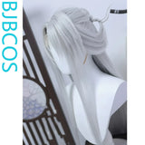 [Styled Wig]Ashes of the Kingdom‌ Linghu Mao Silver White Fake Hand Hook Hair COS Wig Set（Excluding headwear）